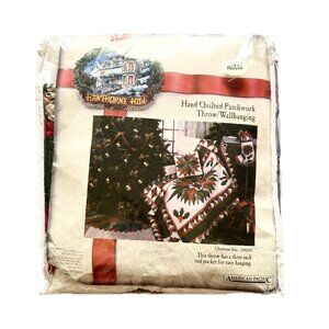 Hawthorne Hill Hand Quilted Christmas Quilt Hanging Christmas Star Holiday Decor